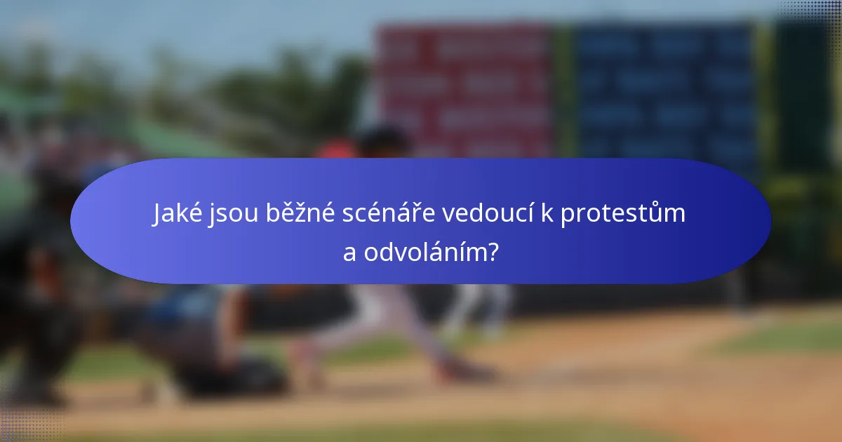 Jaké jsou běžné scénáře vedoucí k protestům a odvoláním?
