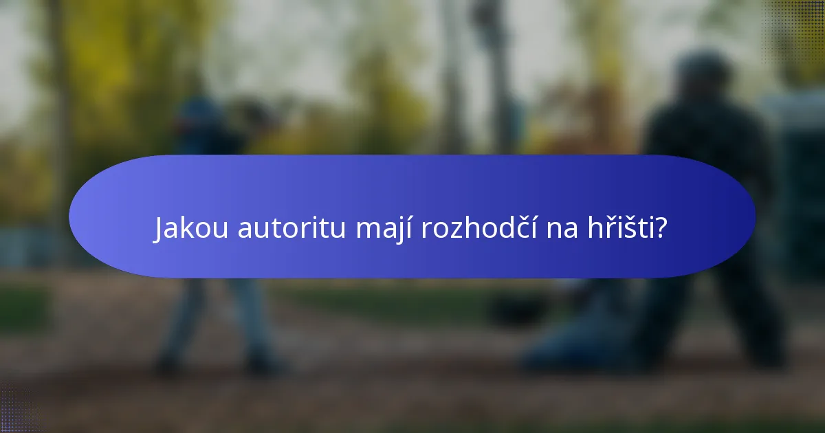 Jakou autoritu mají rozhodčí na hřišti?